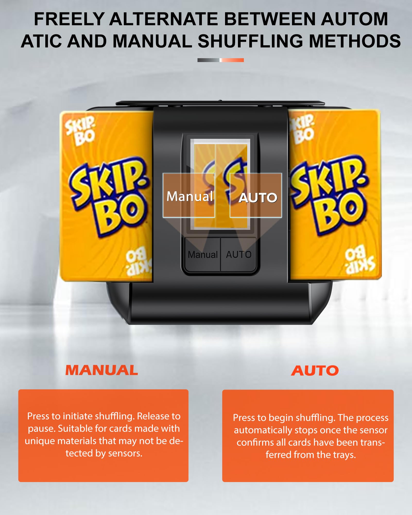 OBLITZON one-touch auto shuffle speeds up rounds without manual effort.