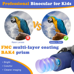 OBUBY kids 8x21 binoculars deliver high-resolution optics for crisp distant views.