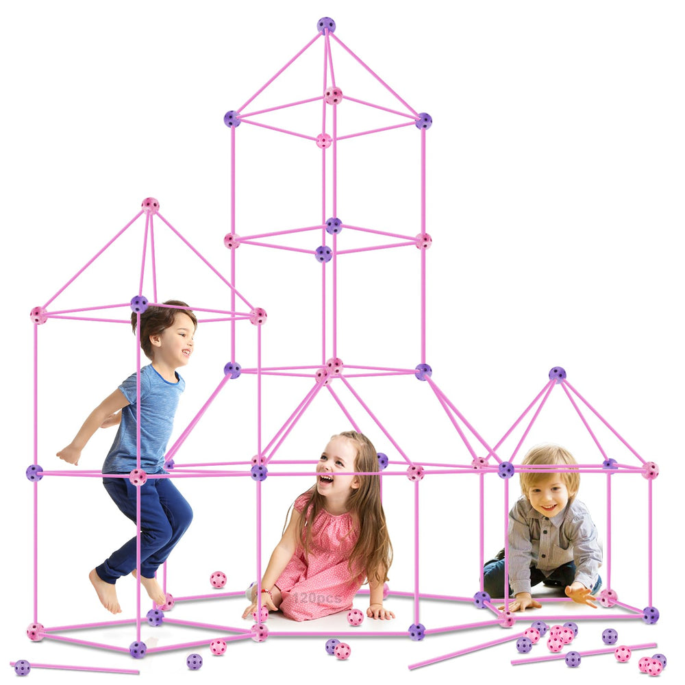 OBUBY fort-building-kit pieces ready for imaginative STEM play.