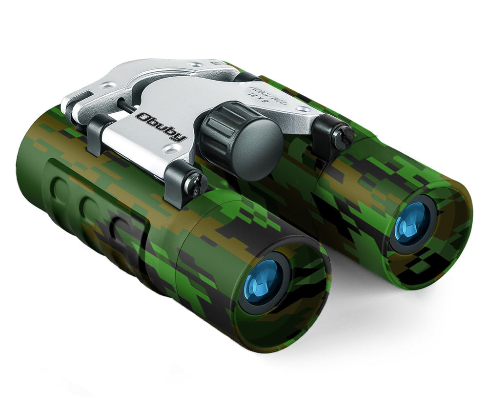 OBUBY Real Binoculars for Kids side view shows rugged, kid-friendly design for outdoors.