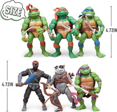 OBXAVV turtles include weapons and back shell accessories for battles