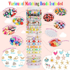 OCARDI bracelet kit with charms and accessory beads for personalization