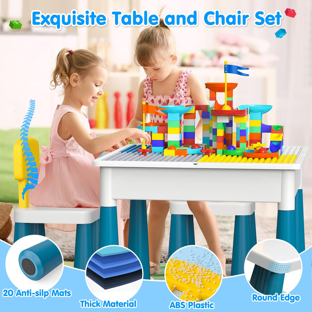 OCATO Four extenders grow table height from 16.85 to 19.25 inches.