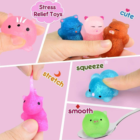 OCATO Mochi Squishys 2nd Gen glitter rabbit for calm, mindful fun.