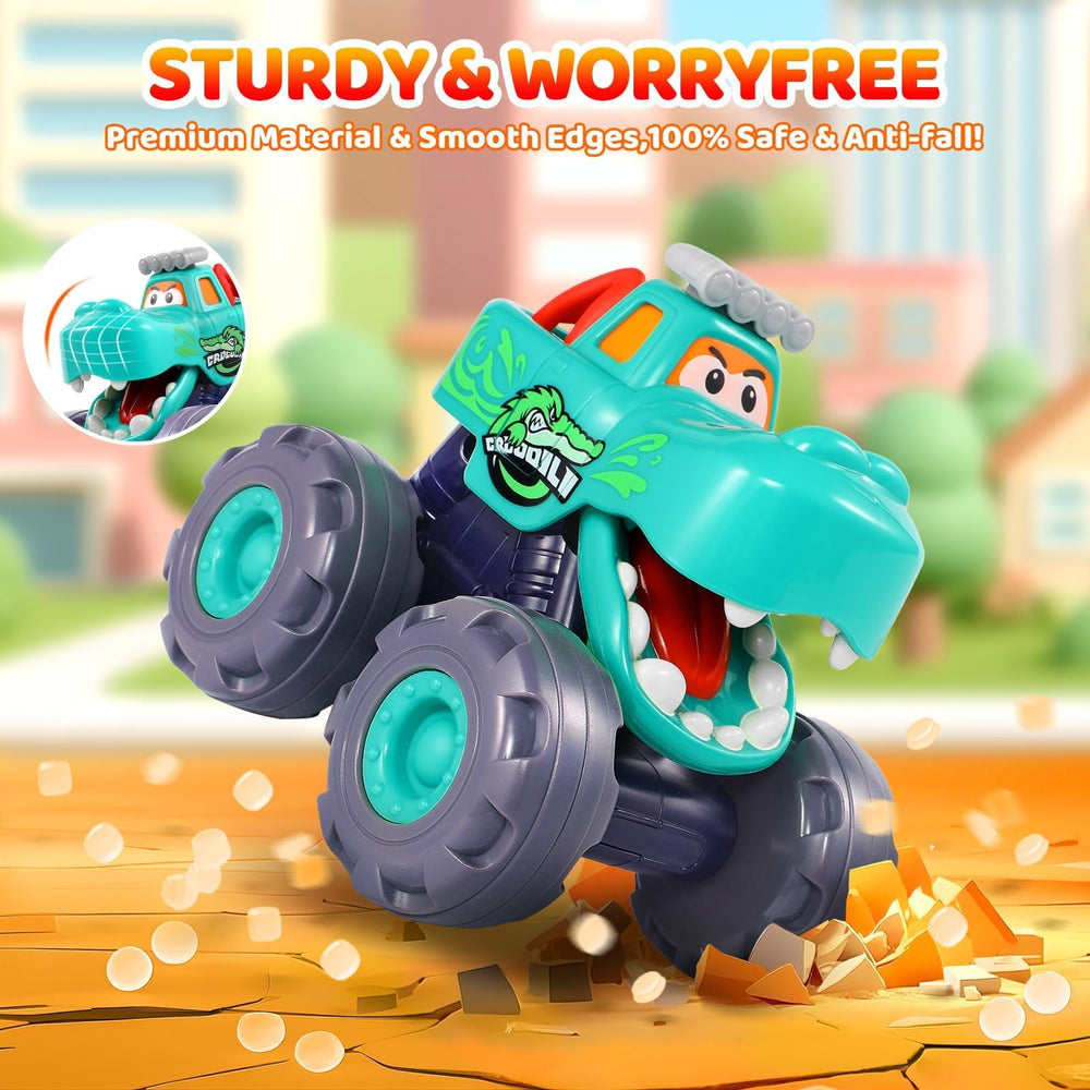 OCATO monster trucks made from non-toxic ABS plastic for safe play.