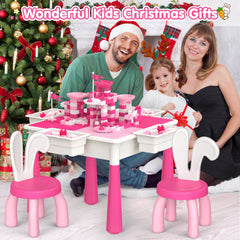 OCATO reversible top building table for blocks and meals