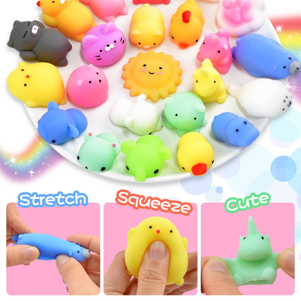 OCATO kawaii cat squishy in bright hues, ideal for desk fidgeting