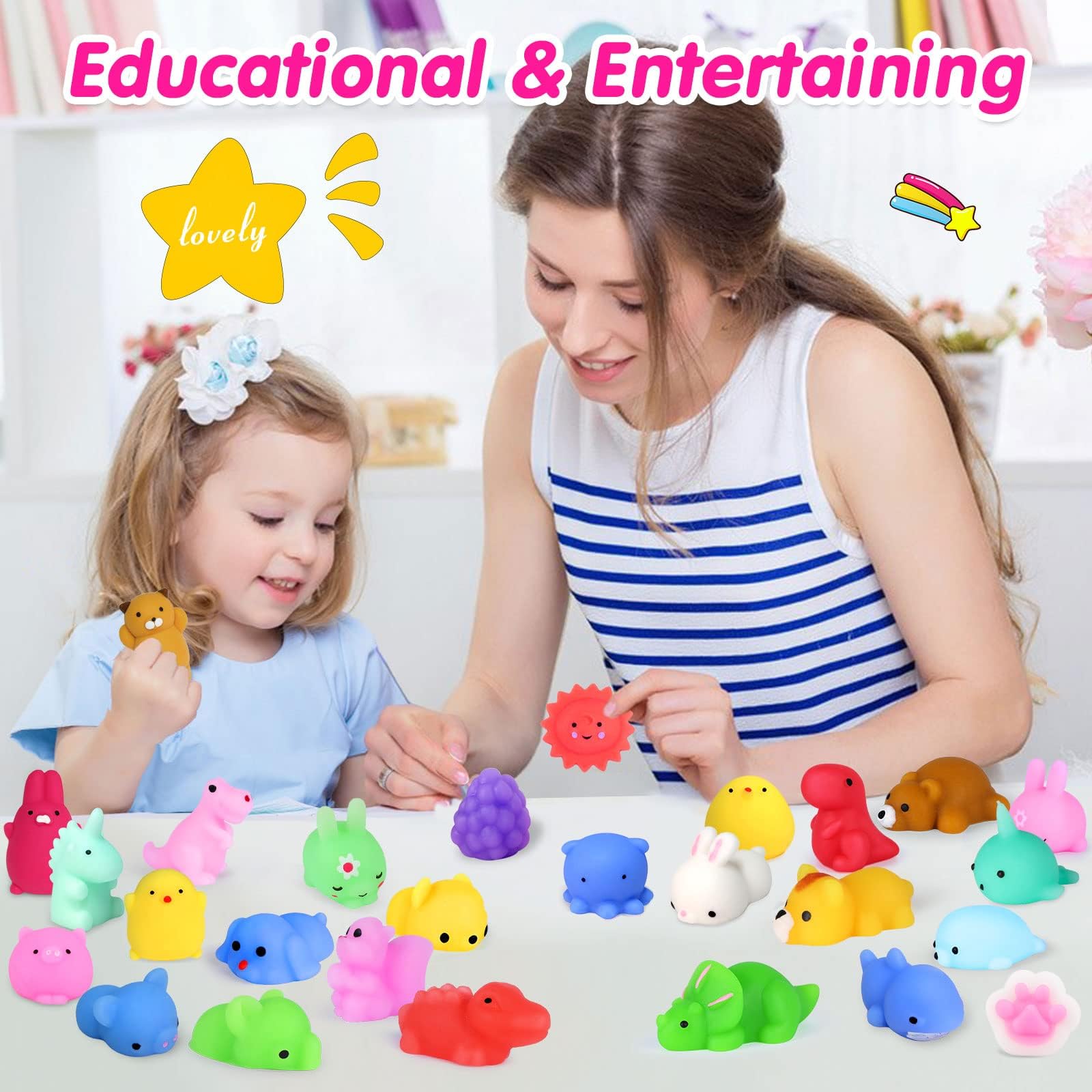 OCATO unicorn mochi squishy with vibrant color and squeezable texture