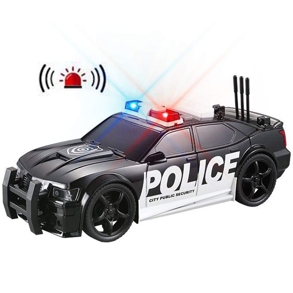 Occafy police car toy front view with siren lights enhances imaginative play.