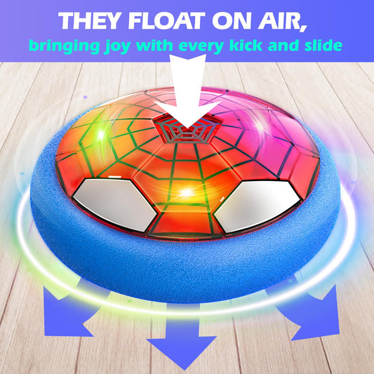 Ocditikl Hover Soccer Ball with foam bumper protects walls and feet.