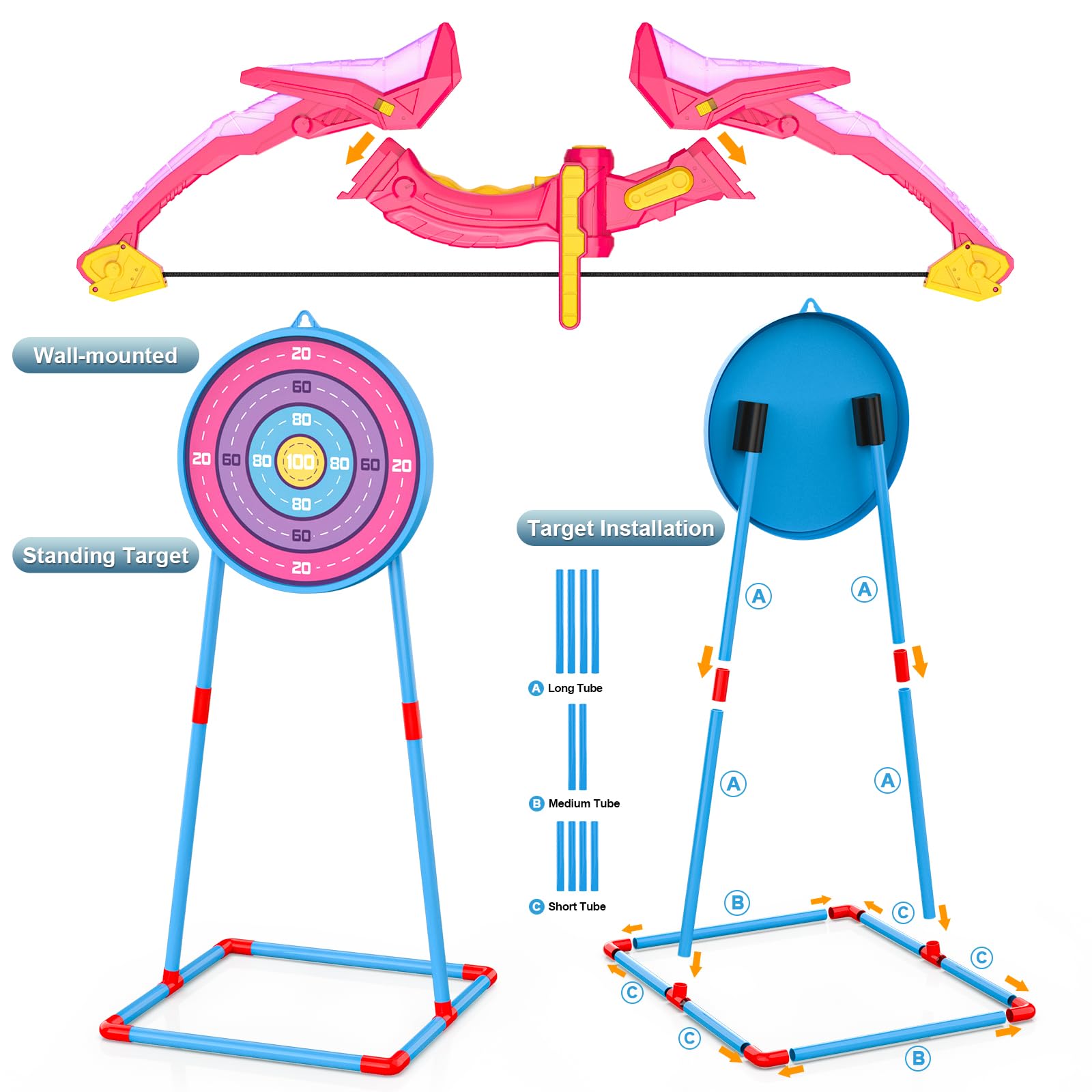 Ocditikl indoor-outdoor archery play area for versatile fun