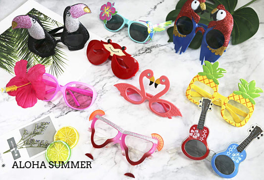 Ocean Line Luau sunglasses side view shows lightweight, comfortable fit for summer events