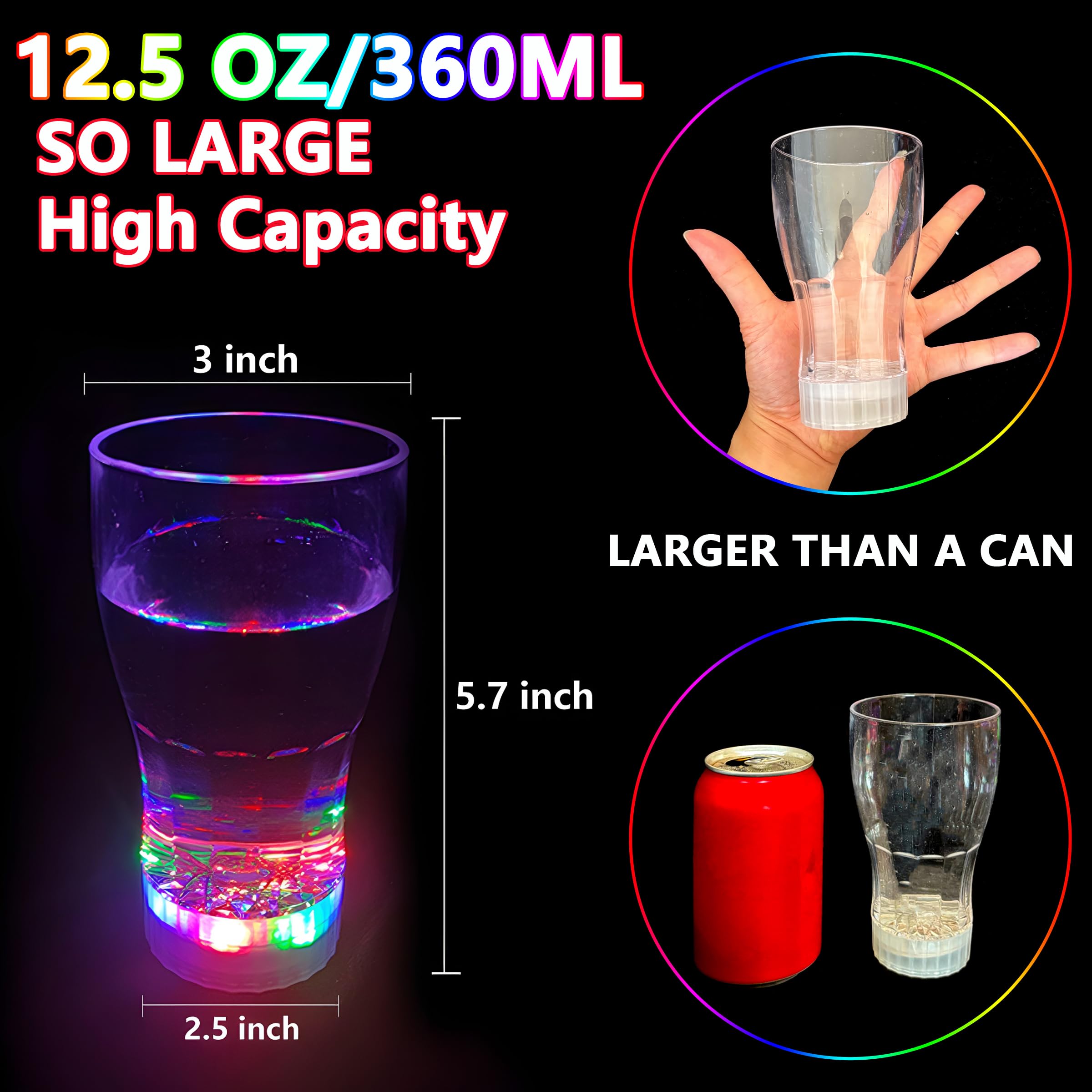 OceanWings 12-pack LED cups on display showcase party-ready lighting