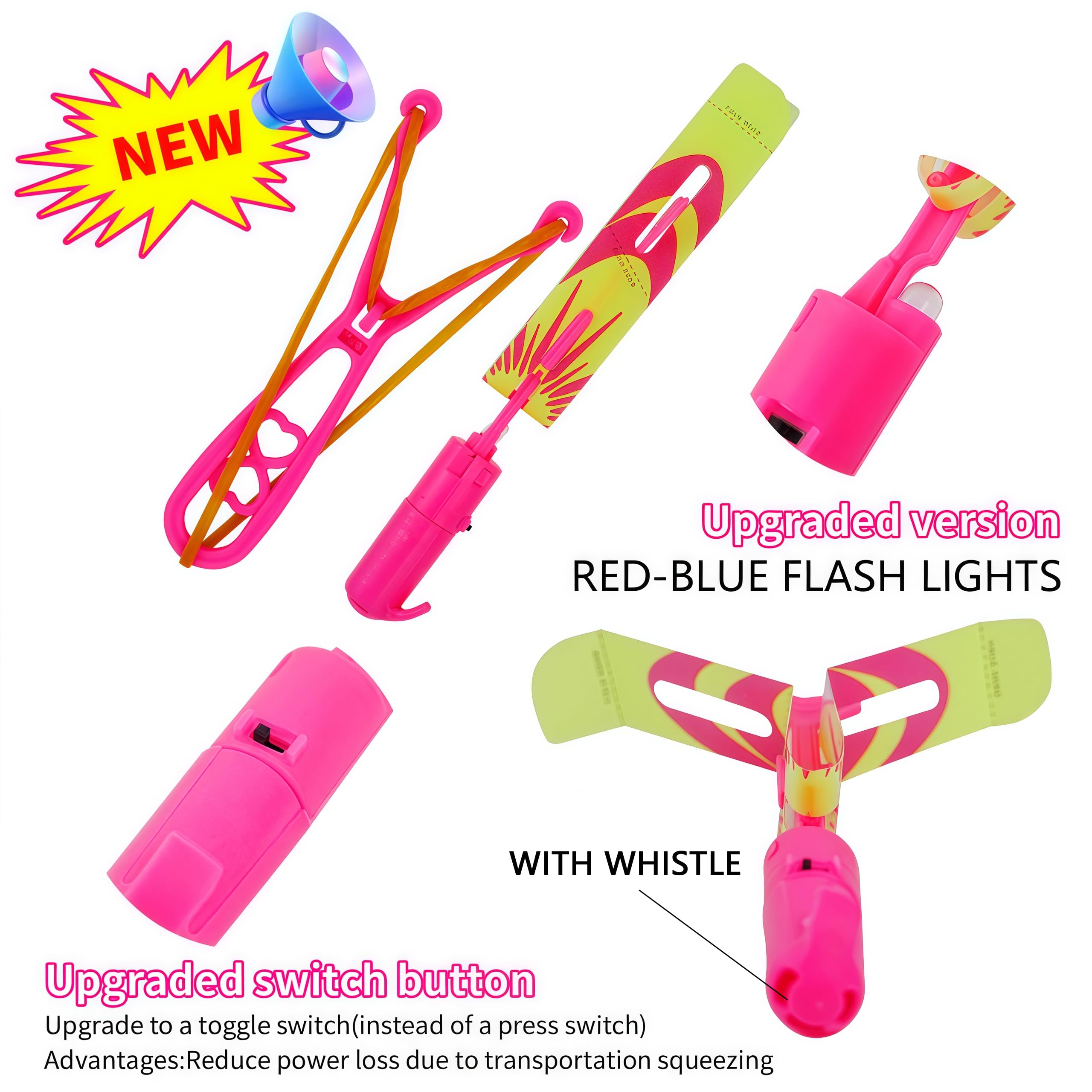 OceanWings glow arrow helicopters glowing at dusk for visibility and fun
