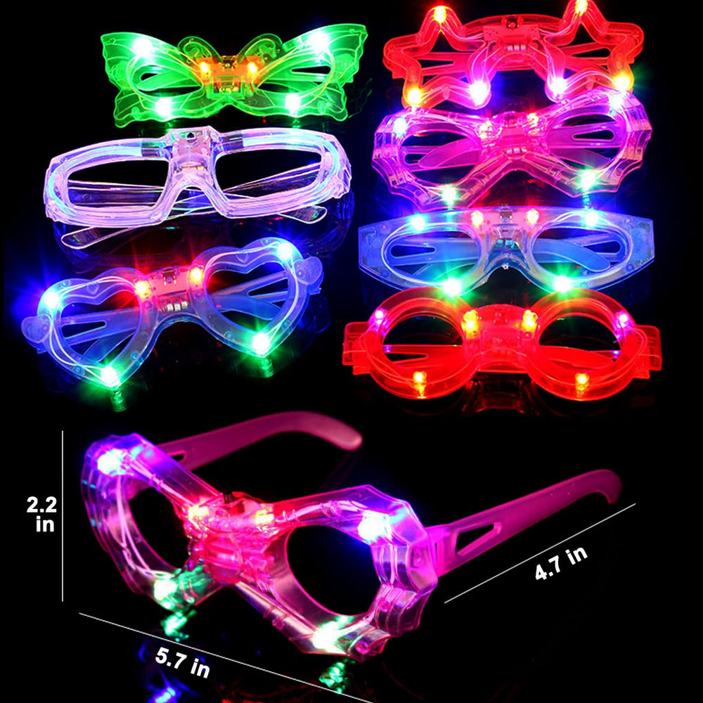 OceanWings LED glasses in heart shape light up kid celebrations.