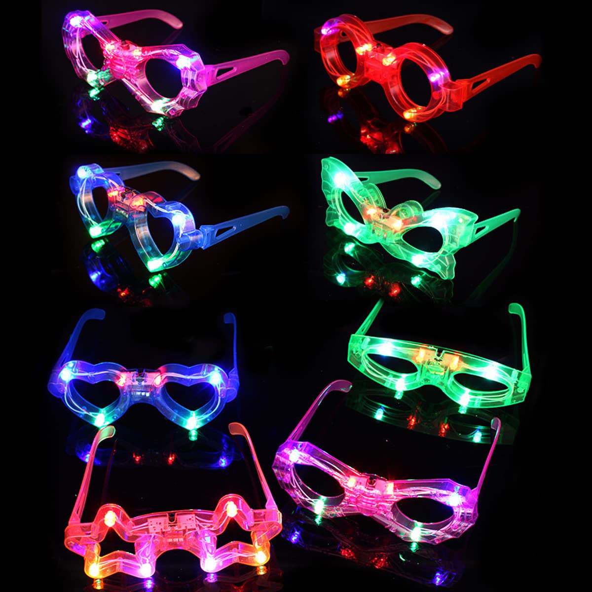 OceanWings LED glasses in star shape add playful flair to any party or costume.