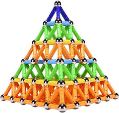 Ocensmice 308Pcs magnetic building sticks laid out for creative STEM play and learning.