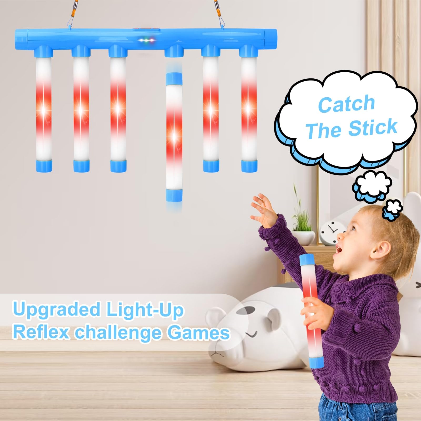 OCES Reflex Stick Game remote control enables you to manage stick drops with ease.