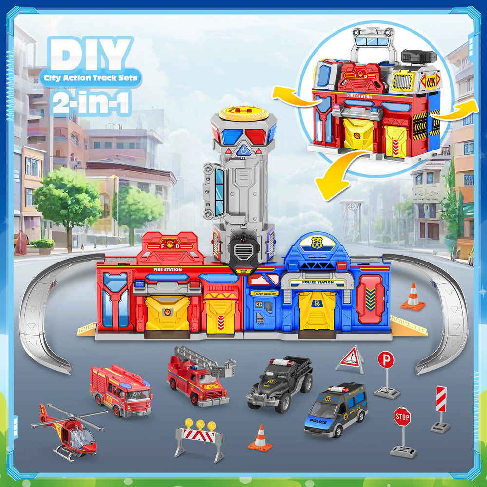 Ochido city action playset police car for pretend patrols