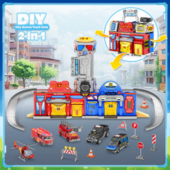 Ochido city action playset police car for pretend patrols