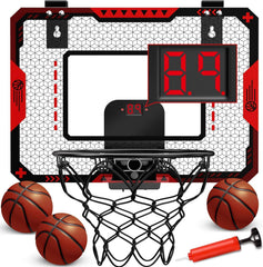 OCHIDO indoor basketball hoop with electronic scoreboard for family-friendly scoring adventures.