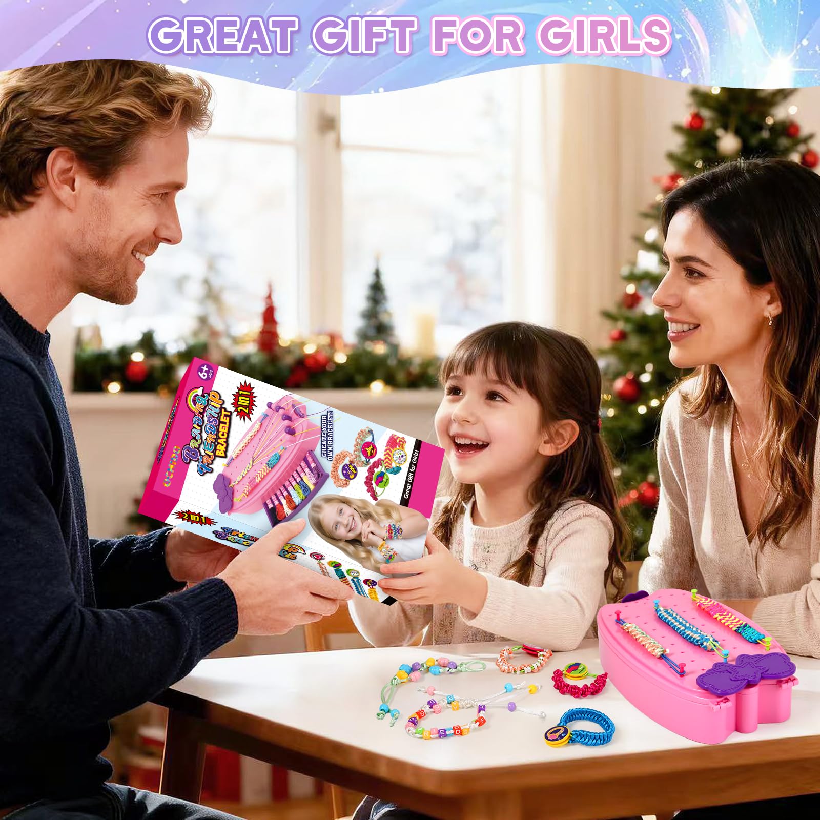 OCHIDO illustrated manual guiding kids through easy bracelet making steps.