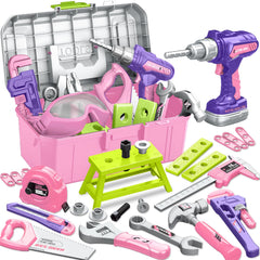 OCHIDO kids tool set with portable toolbox for organized play