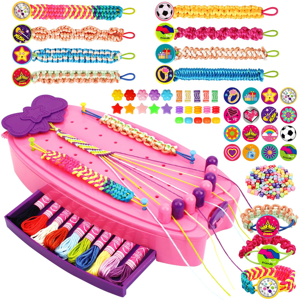 OCHIDO portable bracelet knitter with storage keeps supplies organized for crafting.
