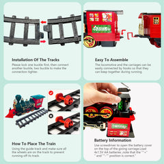 OCHIDO train set with lights, smoke and sound for festive ambiance