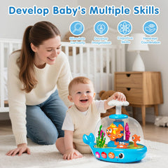 OCHIDO whale-shaped-design-marine-friends features octopus and crab characters.