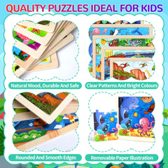 OCTERIC 7-pack puzzles insects encourage problem solving with colorful bugs