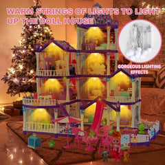 OCTERIC Doll House easy-to-assemble kit for family playtime