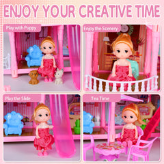 OCTERIC doll house kitchen-dining area invites pretend meals and social play.