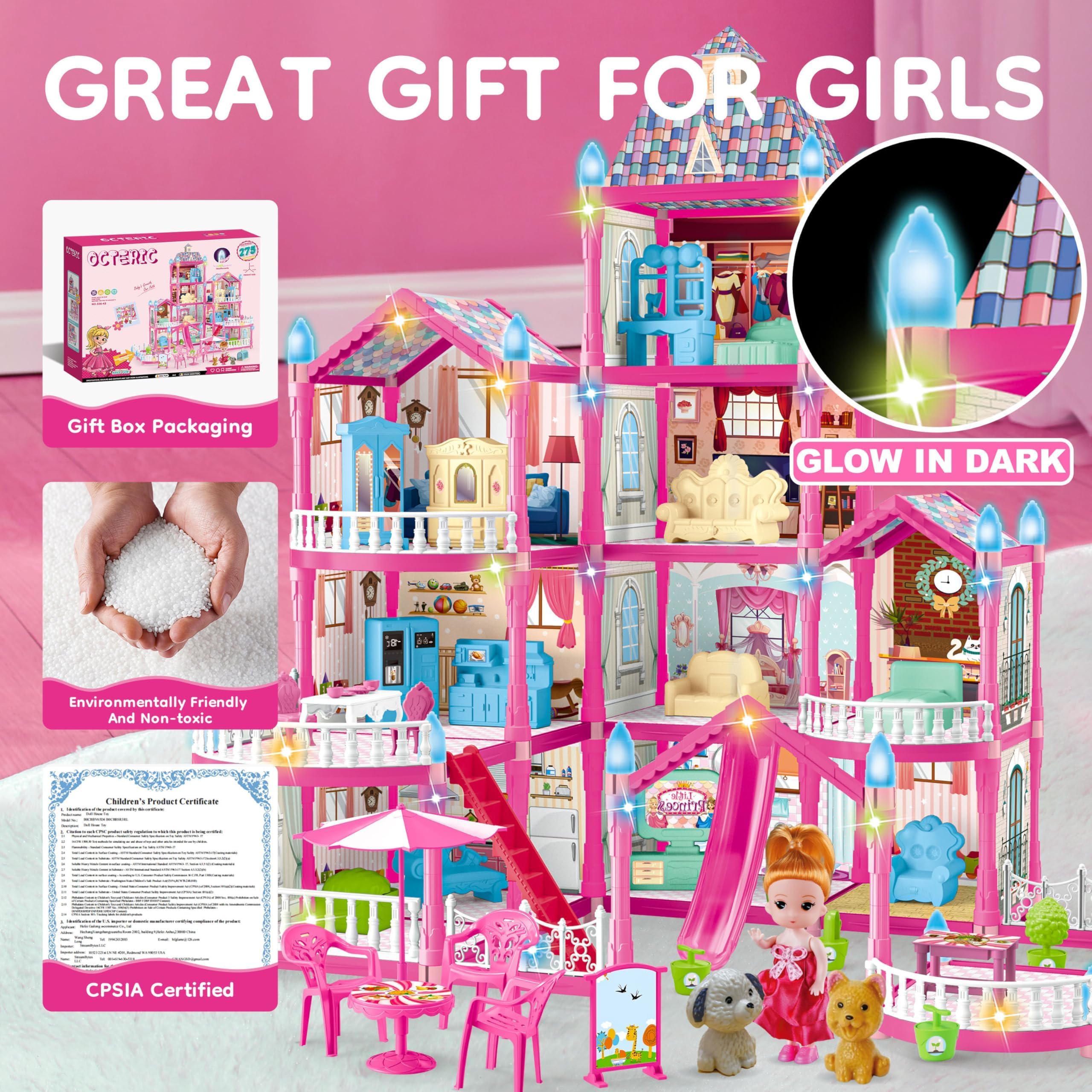 OCTERIC doll house living area enhances interactive family time.