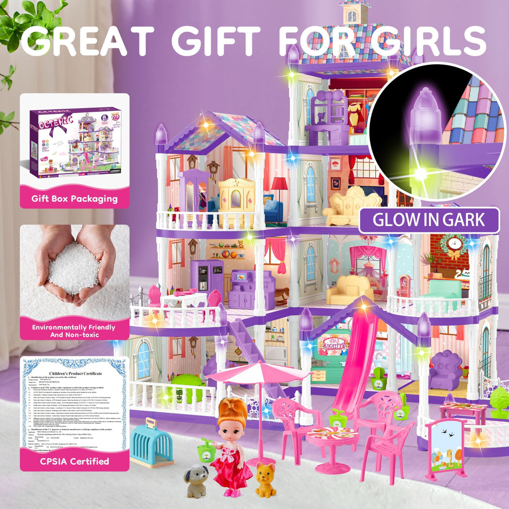 OCTERIC Doll House includes two dolls for storytelling and role-play