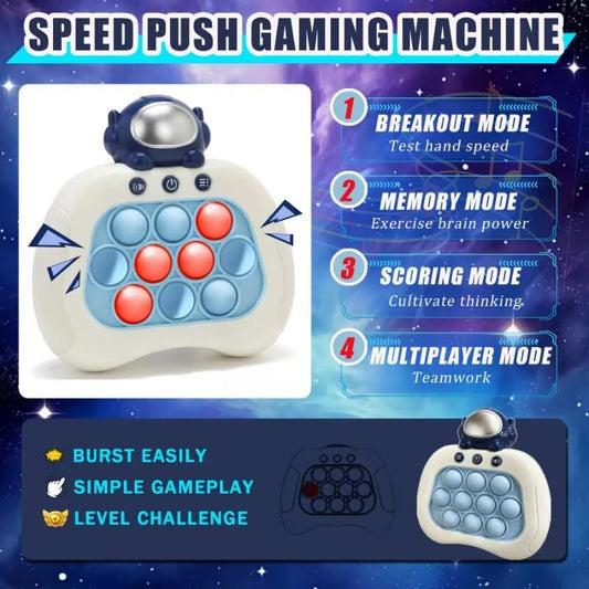 OCYGL Astronaut Fast Push Pop Game side view ideal for portable stress relief.