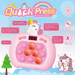 OCYGL fast push bubble game in hand, quick sensory play for kids.