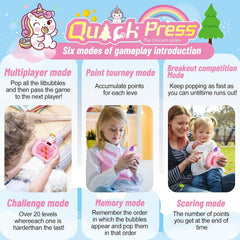 OCYGL unicorn handheld game, age-appropriate entertainment for ages 3-12.