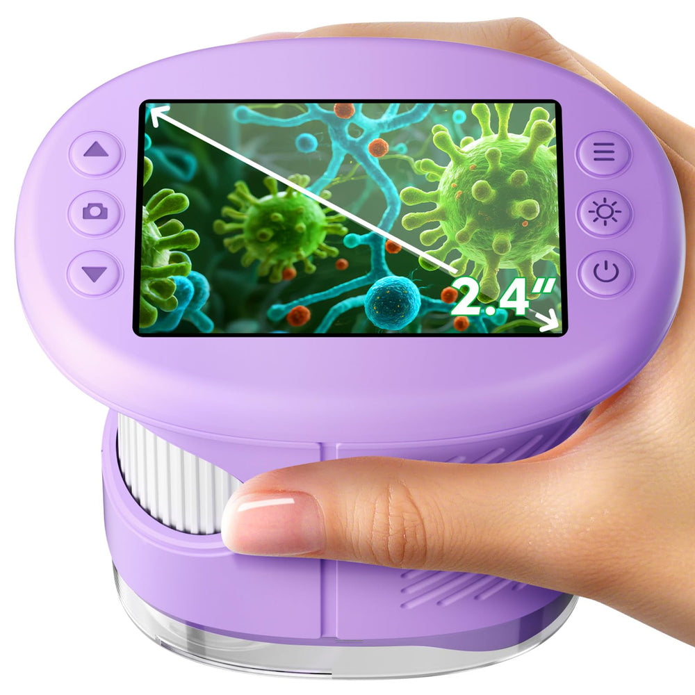 Odatay 1000X handheld microscope with 4K screen for clear kid-friendly viewing.