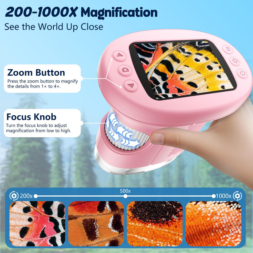 Odatay 1000X kid microscope PC connection enables easy file transfer