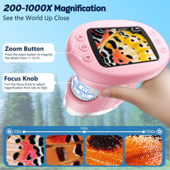 Odatay 1000X kid microscope PC connection enables easy file transfer