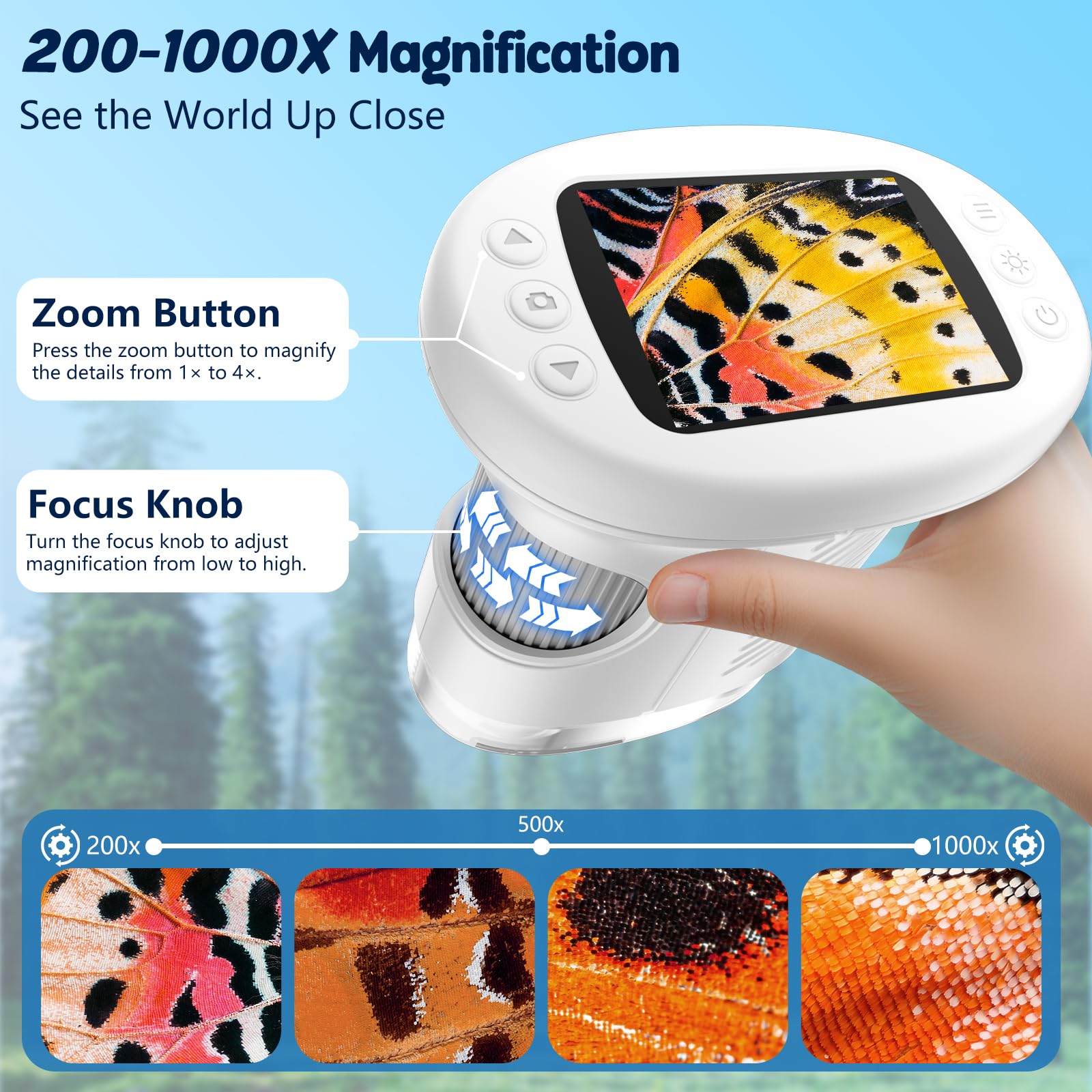 Odatay 1000X kids microscope is ultra-portable and pocket-friendly.
