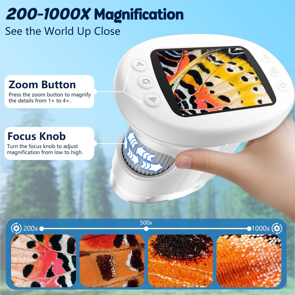 Odatay 1000X kids microscope is ultra-portable and pocket-friendly.