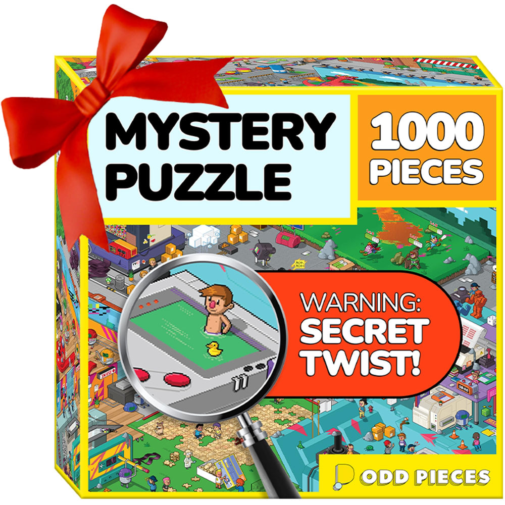 Odd Pieces jigsaw box art twist reveals a surprising ending as you build.