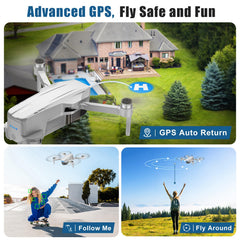 Oddire drone camera 4K wide-angle lens captures expansive scenes.
