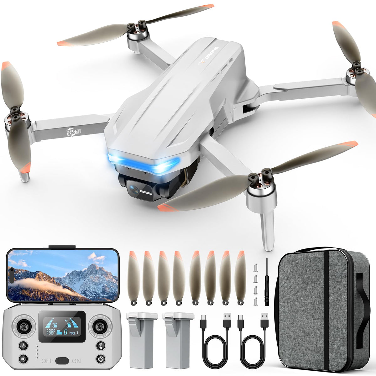 Oddire drone folded for portable travel and quick setup.