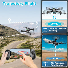 Oddire drone with two batteries delivering extended flight time.
