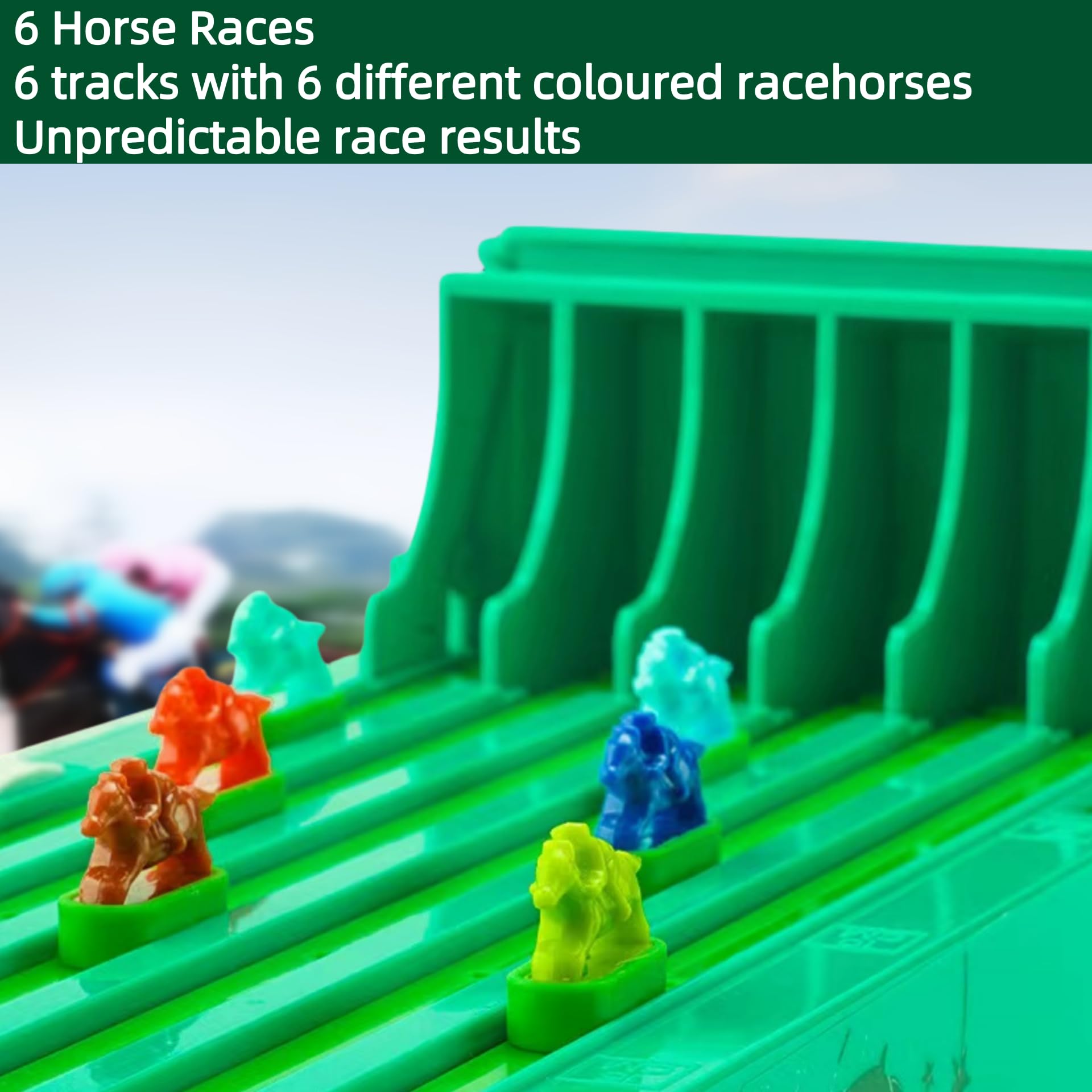 ODDPC electronic derby race board game with ABS material for durable family use.