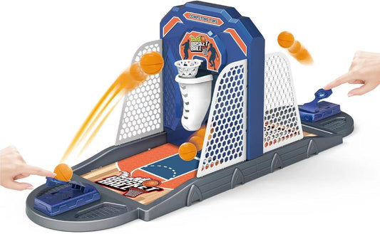 Odebiao Desktop Basketball Arcade front view shows compact design for table play and fast rounds.