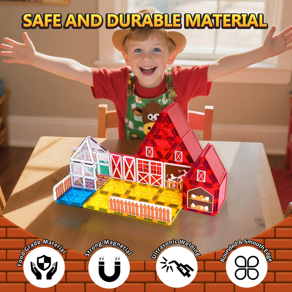 Odjas safety-durable tiles with smooth edges and strong magnets